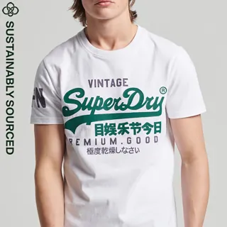 【Superdry】男裝 短袖T恤 VL(白)
