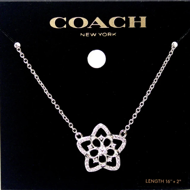 COACH【COACH】銀色星星水鑽項鍊
