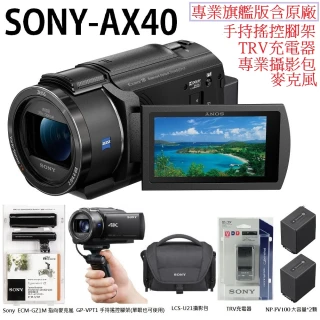 【SONY 索尼】FDR-AX40 4K數位攝影機 家用 專業旗艦版(平輸品)