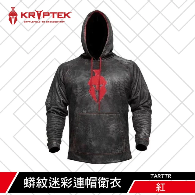 【KRYPTEK】蟒紋迷彩連帽上衣 黑(彈性/半延展式/袋鼠口袋/可調整帽兜)