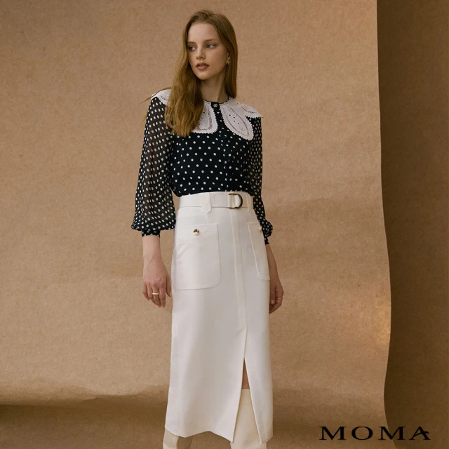 MOMA【MOMA】優雅風格開衩鉛筆裙(兩色)