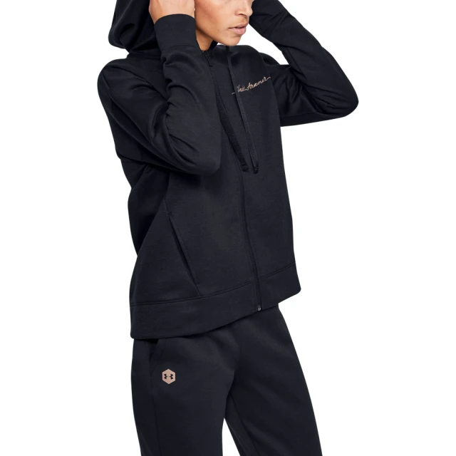 UNDER ARMOUR【UNDER ARMOUR】女 Recovery連帽外套_1348712-001(黑)