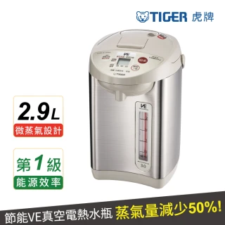 【TIGER虎牌】MOMO獨家限定 日本製雙模式出水VE節能省電熱水瓶2.91L(PVW-B30R)
