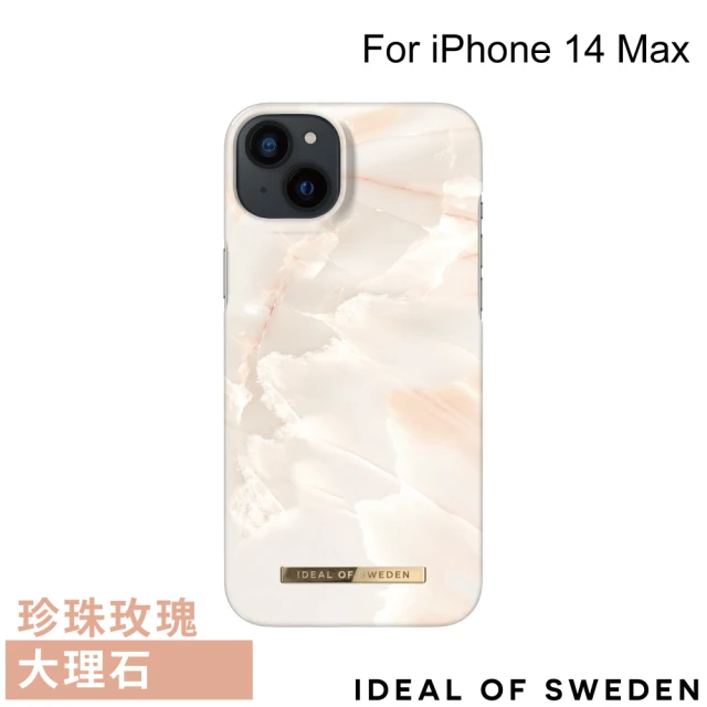 【iDeal Of Sweden】iPhone 14 Max 6.7吋 北歐時尚瑞典流行手機殼(珍珠玫瑰大理石)