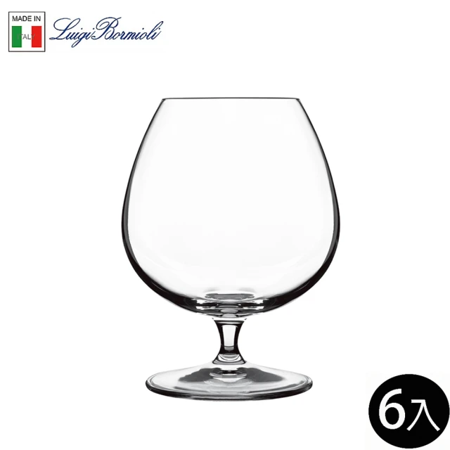 【Luigi Bormioli】義大利製無鉛水晶白蘭地杯 Brandy 6入組(白蘭地杯/白蘭地酒杯/Brandy)