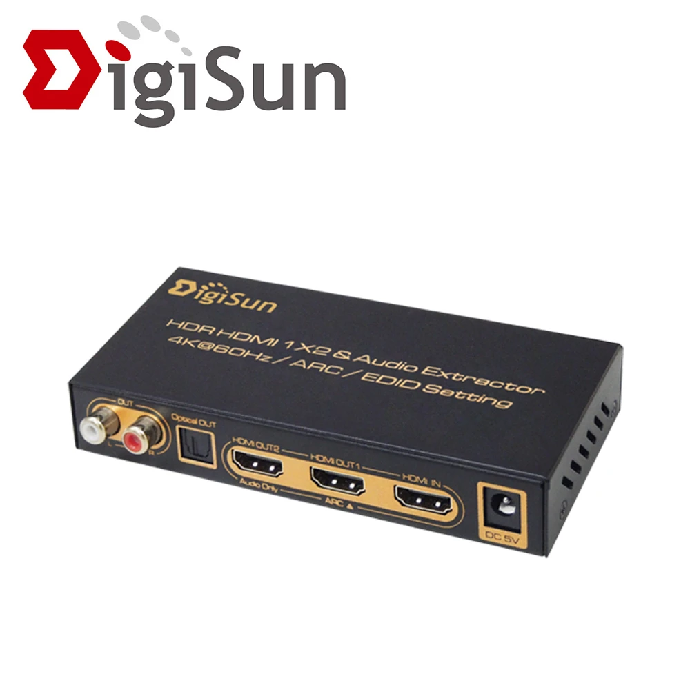 【DigiSun 得揚】AHU272 4K HDMI 2.0 轉HDMI+音訊擷取器 HDMI+SPDIF+RL