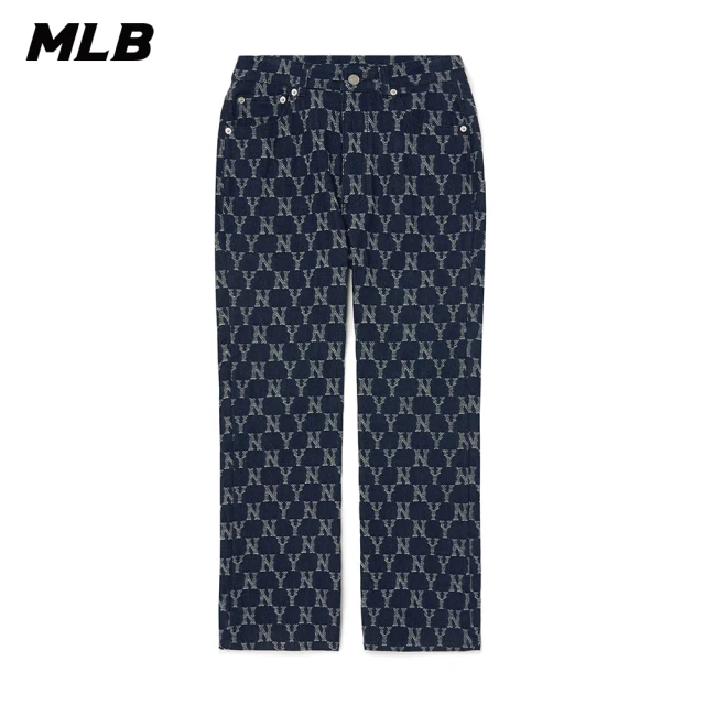 【MLB】丹寧牛仔褲 MONOGRAM系列 紐約洋基隊(3FDPM0424-50NYD)