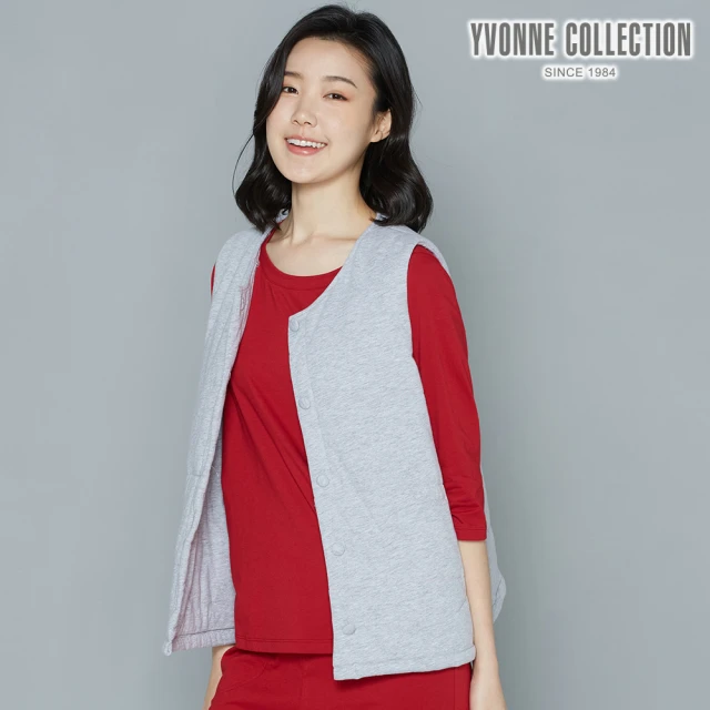 【Yvonne Collection】素面鋪棉背心(寧靜灰)