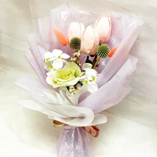 The Flower嬪嬪花藝坊 鬱金香香皂花花束 買花送花 乾燥花花禮 全台宅配 Momo購物網 雙11優惠推薦 22年11月