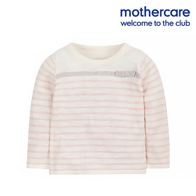 【mothercare】專櫃童裝 氣質芭蕾條紋長袖毛衣(12-18個月)