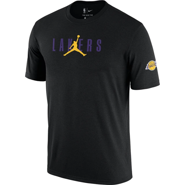 【NIKE 耐吉】上衣 男款 短袖上衣 喬丹 NBA 湖人隊 AS LAL M NK CTS JDN STMT SS TE 黑 DA6513-010