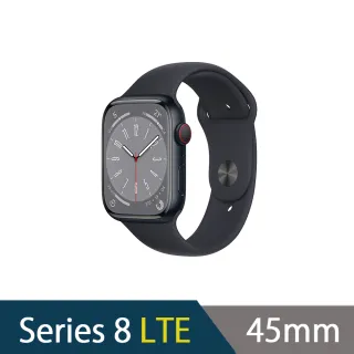 【Apple 蘋果】Watch Series 8 45公釐鋁金屬錶殼搭配運動型錶帶(LTE版)