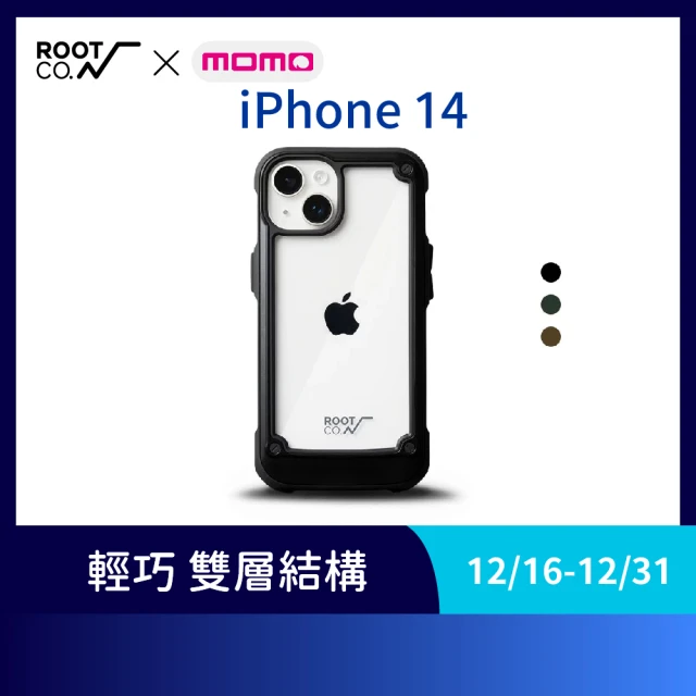 【ROOT CO.】iPhone 14(透明背板防摔手機殼 - 共三色)