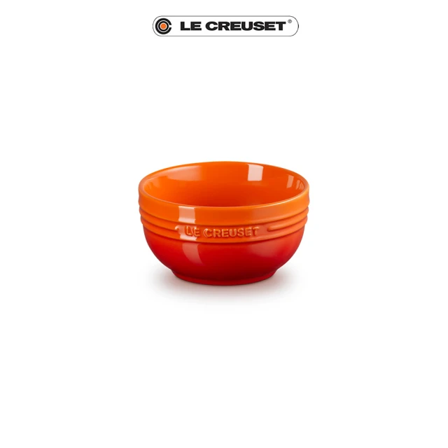 【Le Creuset】瓷器輕虹霓彩系列飯碗330ml(火焰橘)