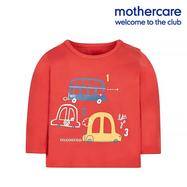 【mothercare】專櫃童裝 英倫巴士長袖T恤(6-12個月)