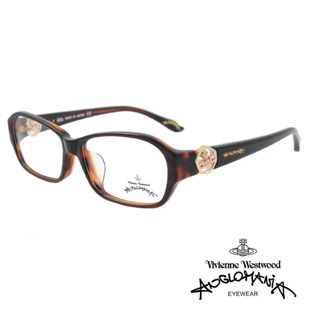 【Vivienne Westwood】光學鏡框寬版土星造型英倫風-琥珀-AN245 02(琥珀-AN245 02)