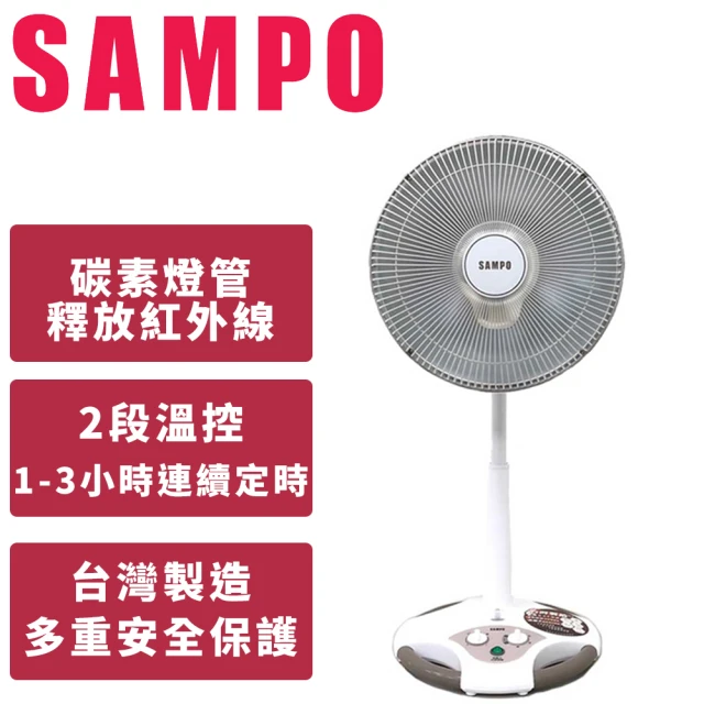 【SAMPO 聲寶】14吋負離子紅外線碳素電暖器(HX-FH14C)