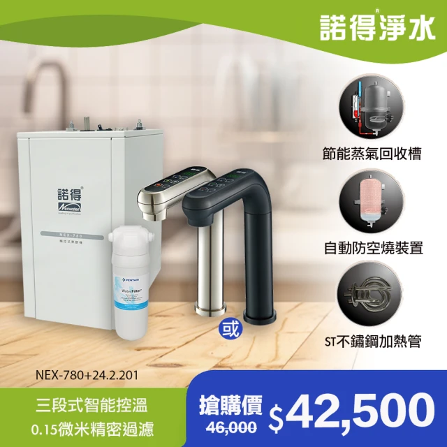 【Norit 諾得】★除細菌型★觸控式加熱器 廚下型淨水器(WaterFliter 24.2.201＋NEX-780)