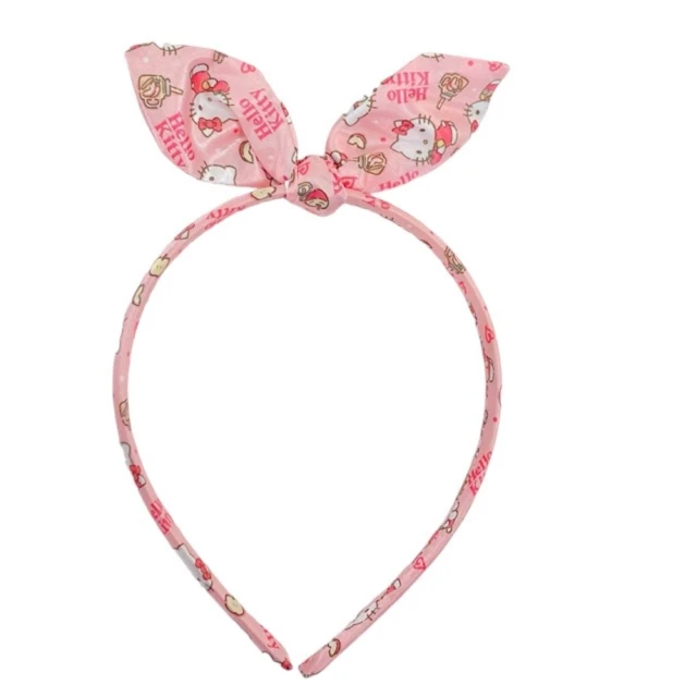 小禮堂【小禮堂】Hello Kitty 兒童造型髮箍 - 粉滿版(平輸品)