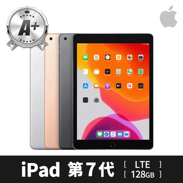 【Apple 蘋果】A 級福利品 iPad 第 7 代 WiFi＋行動網路 128GB