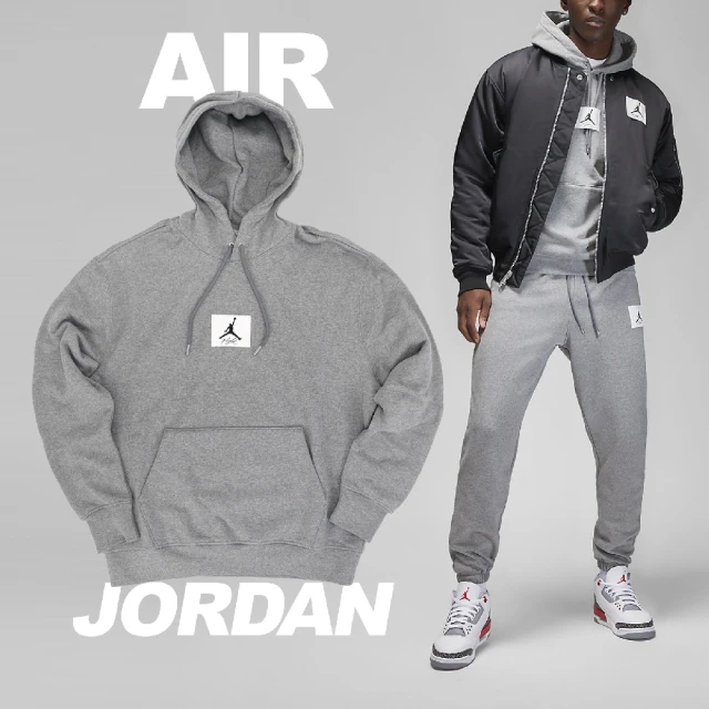 【NIKE 耐吉】連帽上衣 Jordan Essentials 男款 深灰 基本款 喬丹 長袖 帽T 休閒 經典(DQ7339-091)