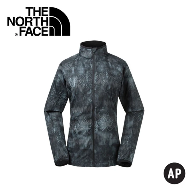 The North Face【The North Face】女 防風防潑水外套《黑色印花》3GEJ/防潑水/印花/外套/風衣/休閒(悠遊山水)