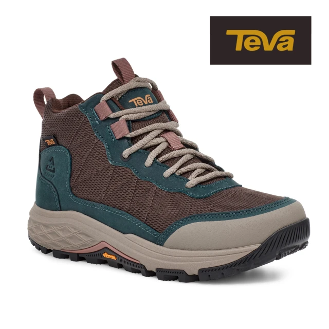 【TEVA】原廠貨 女 Ridgeview Mid 高筒戶外多功能登山鞋/休閒鞋(香脂藍咖-TV1116631BBLSM)