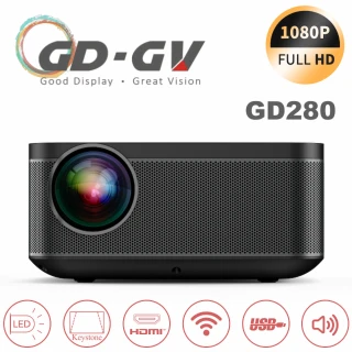 【GD · GV】GD280無線微型1080FHD投影機-爵灰黑(#投影機#微型投影機#無線投影機#1080p投影機#1080投影機)