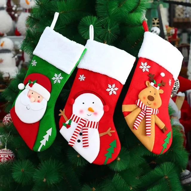 【WE CHAMP】聖誕裝飾/毛線聖誕襪-46*28CM(聖誕襪 掛飾 收納 裝飾 禮物袋 交換禮物 糖果襪)