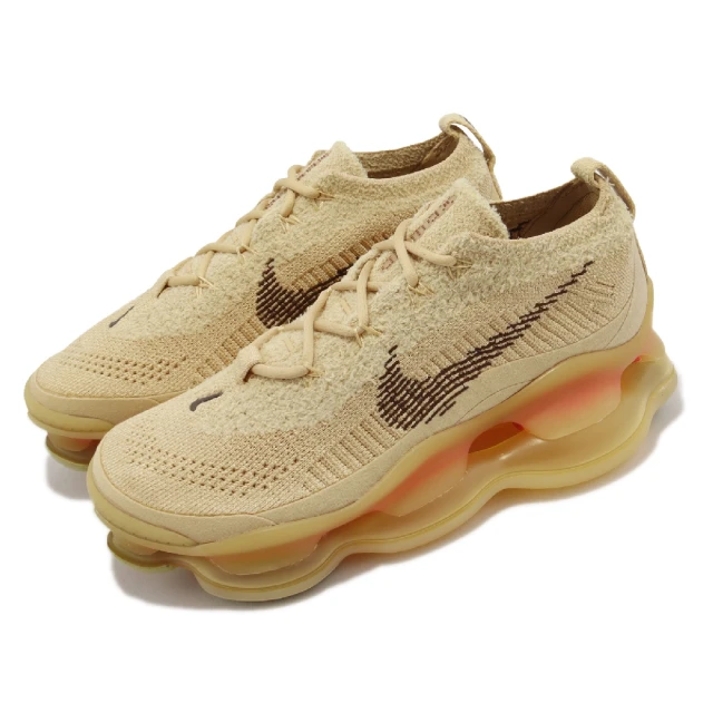 【NIKE 耐吉】休閒鞋 Wmns Air Max Scorpion FK 女鞋 卡其 大氣墊 針織鞋面(DJ4702-200)