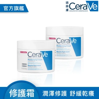 【CeraVe 適樂膚】雙11限定 長效潤澤修護霜 340g X2(340g_./臉部身體乳霜)
