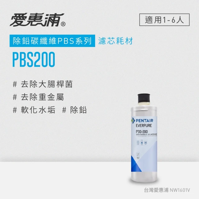 【EVERPURE 愛惠浦】PBS200碳纖活性碳濾芯 可取代OW2PLUS濾芯(DIY更換)