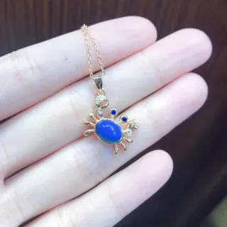 【勝弘珠寶】多明尼加天空藍藍琥珀項鍊