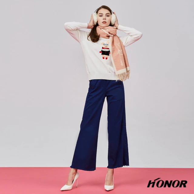 HONOR 山形屋【HONOR 山形屋】HONOR素面簡潔百搭寬褲