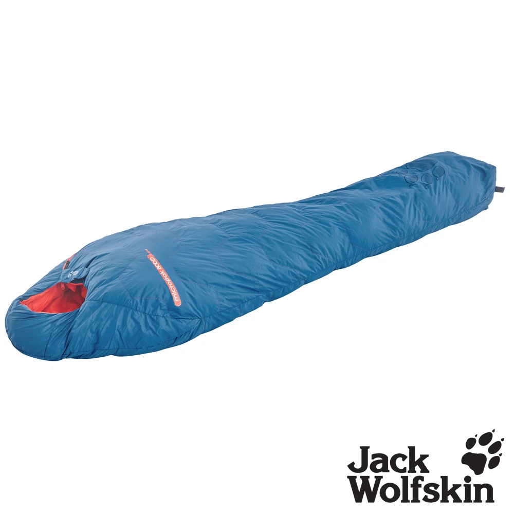 【Jack wolfskin 飛狼】Micropak 800D 頂級防潑水羽絨睡袋 700FP(舒適溫度：-18 ~ 3°C)