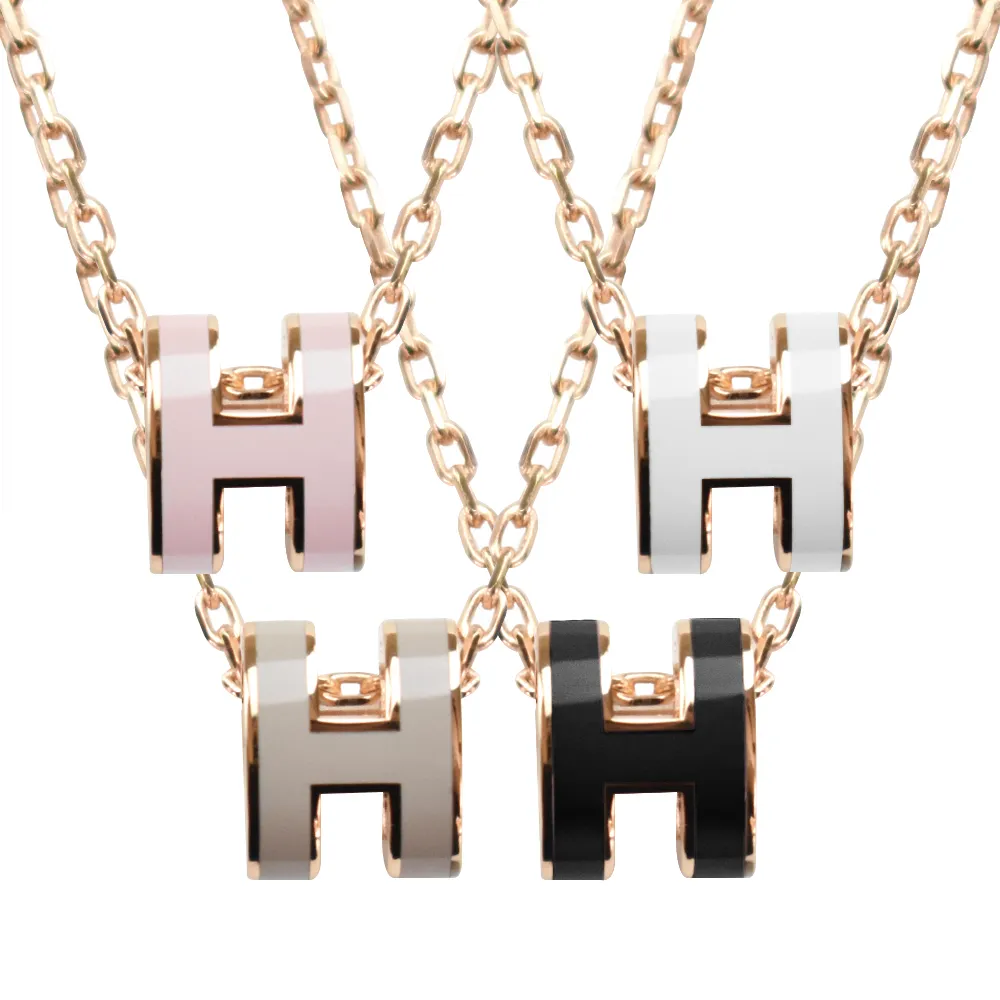 【Hermes 愛馬仕】Mini Pop H pendant 經典H立體橢圓簍空項鍊(多色選)