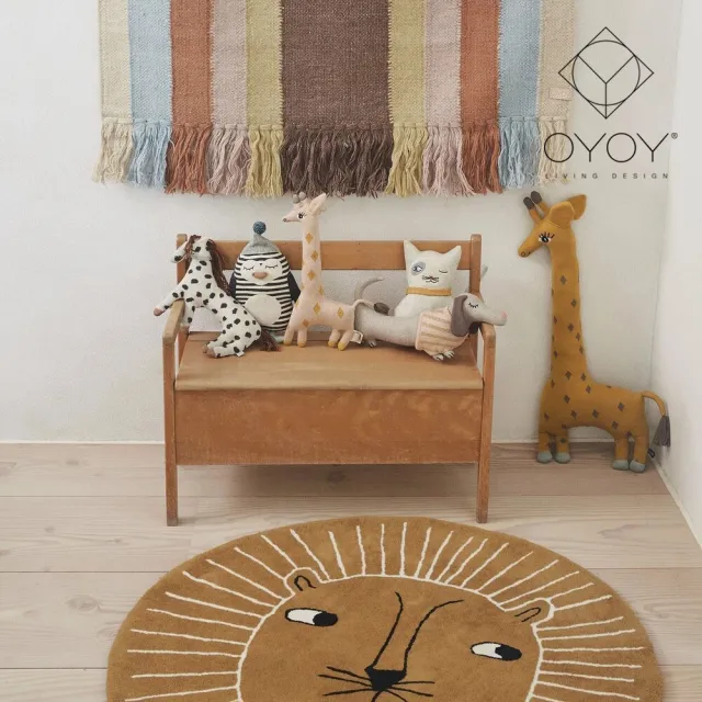 【OYOY】造型手工羊毛地毯-獅子王(彈性柔軟羊毛材質搭配北歐童趣元素)
