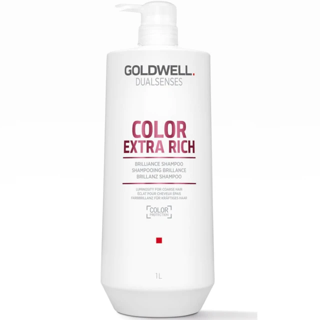 【GOLDWELL 歌薇】光感豐潤洗髮精1000ml-染後缺乏光澤及毛躁髮質適用(平輸版)