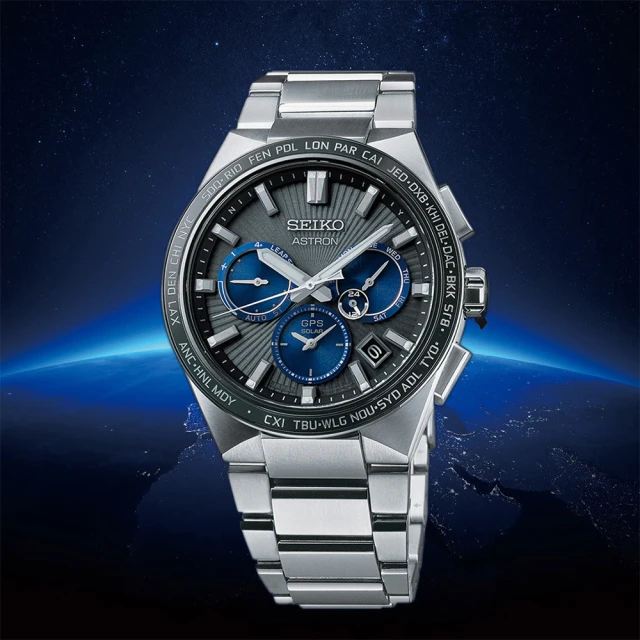 【SEIKO 精工】Astron GPS衛星定位雙時區鈦金屬手錶(SSH119J1/5X53-0BV0D)