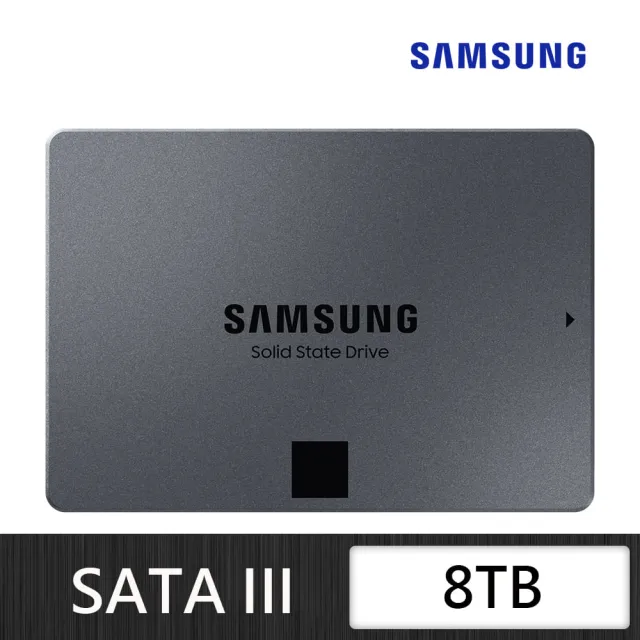 【SAMSUNG 三星】870 QVO 8TB 2.5吋 SATAIII 固態硬碟(MZ-77Q8T0BW)