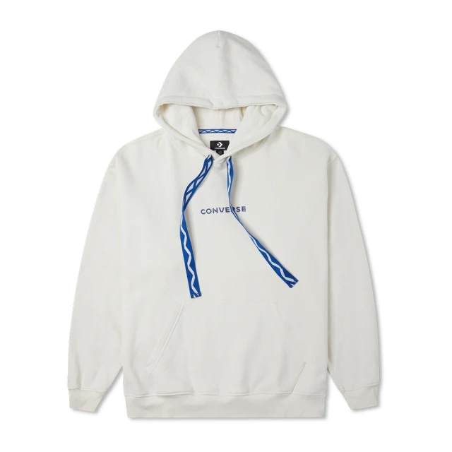 【CONVERSE】TAPESTY HOODIE 連帽上衣 帽T 男 傳統文化元素 白色(10025057-A01)