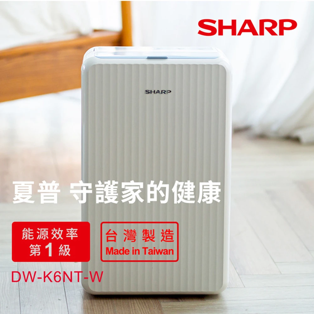 【SHARP 夏普】一級能效6公升高效除濕機(DW-K6NT-W)