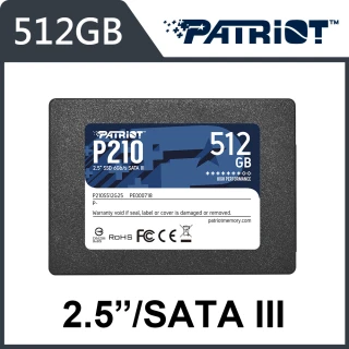 【PATRiOT 博帝】P210 2.5吋 512GB SSD固態硬碟