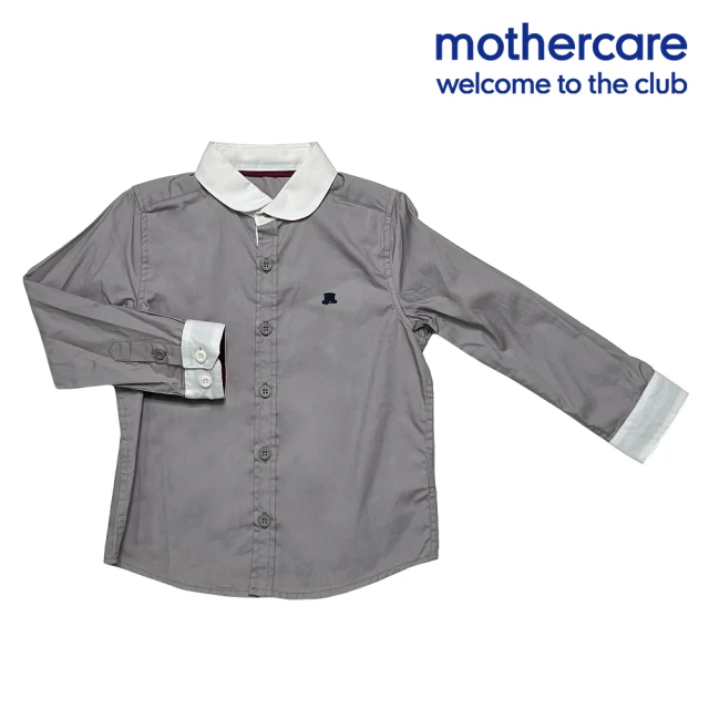 mothercare【mothercare】專櫃童裝 灰色白領長袖襯衫/上衣(4-10歲)