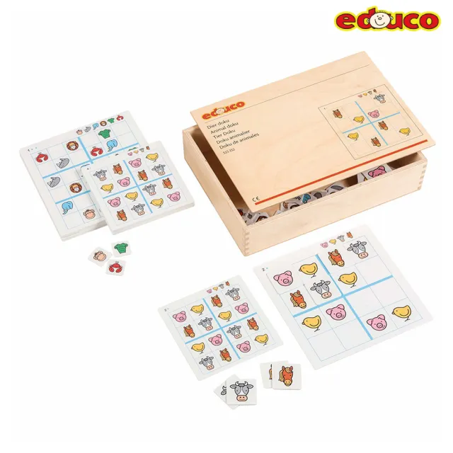 Educo 動物數獨 數獨概念的桌遊遊戲 Momo購物網 好評推薦 23年1月