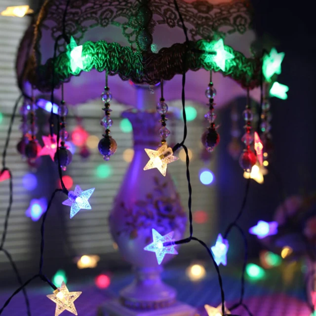 【半島良品】彩色3米星星燈/燈串/聖誕燈/裝飾燈(掛布 過年 新年 聖誕燈 生日燈 佈置)