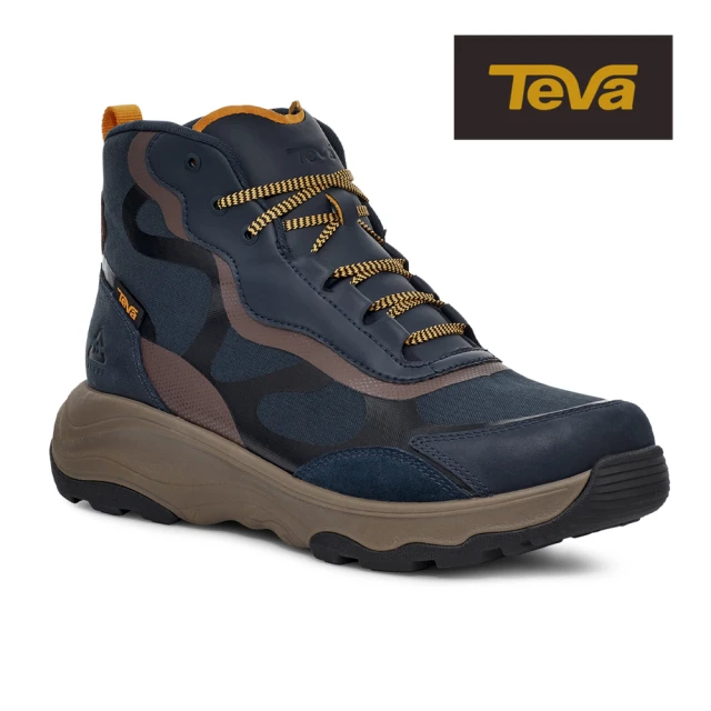 【TEVA】原廠貨 男 Geotrecca 高筒防潑水戶外登山鞋/休閒鞋(日蝕藍-TV1129588TEAD)