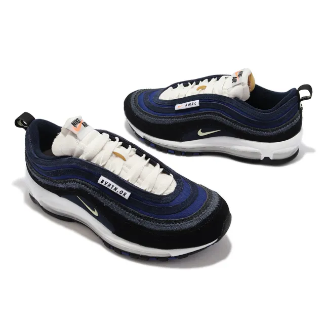 NIKE 耐吉】休閒鞋Air Max 97 SE 復古男鞋低筒氣墊特殊毛料鞋面黑藍