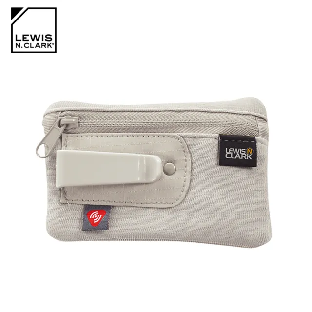 【LEWIS N CLARK】RFID屏蔽扣夾零錢包 1234(防盜錄、錢包、腰包、旅遊配件、美國品牌)