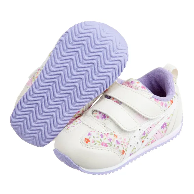 【布布童鞋】asics亞瑟士IDAHO寬楦碎花紫寶寶機能學步鞋(J0T167F)